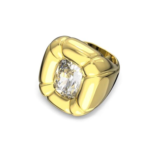 Swarovski Dulcis Cocktail Ring Size 58/ 8 Color gold New - Picture 3 of 10